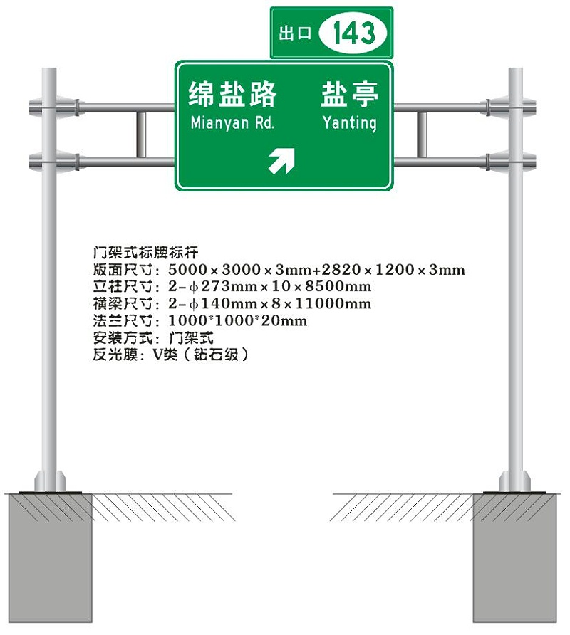 门架式交通标志杆